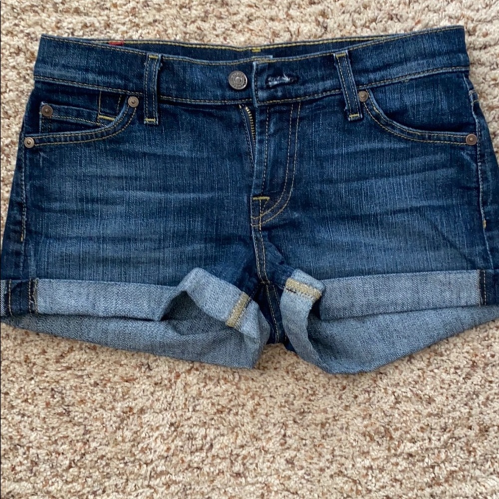 7 for all mankind jean shorts